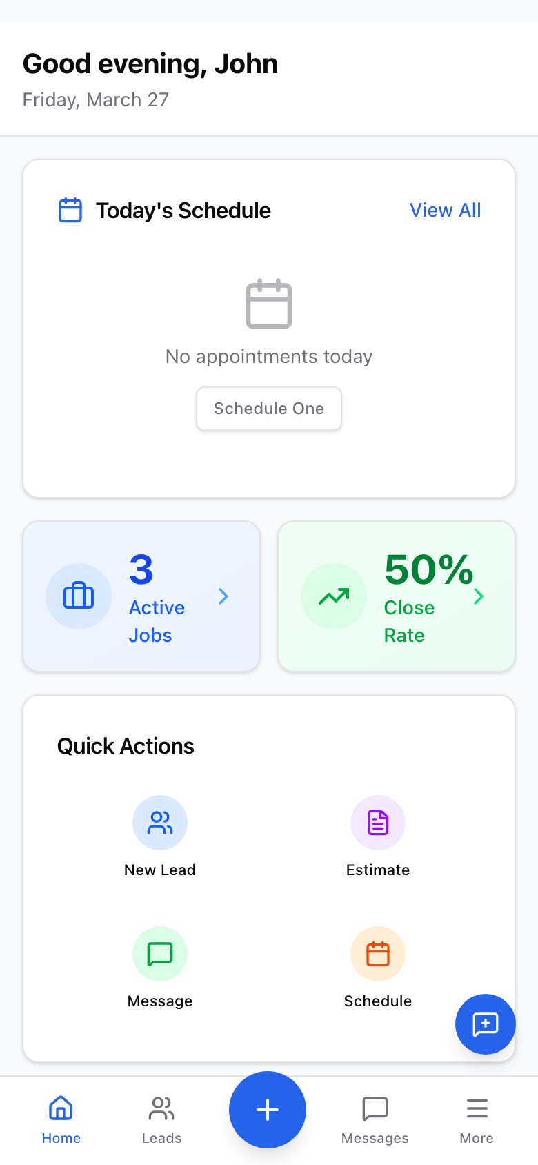 PaintPipeline mobile dashboard