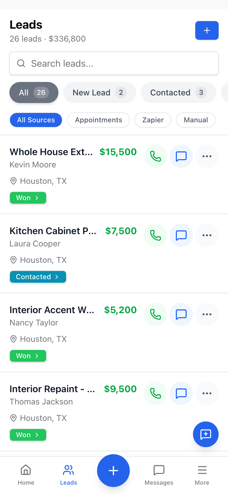 PaintPipeline mobile leads